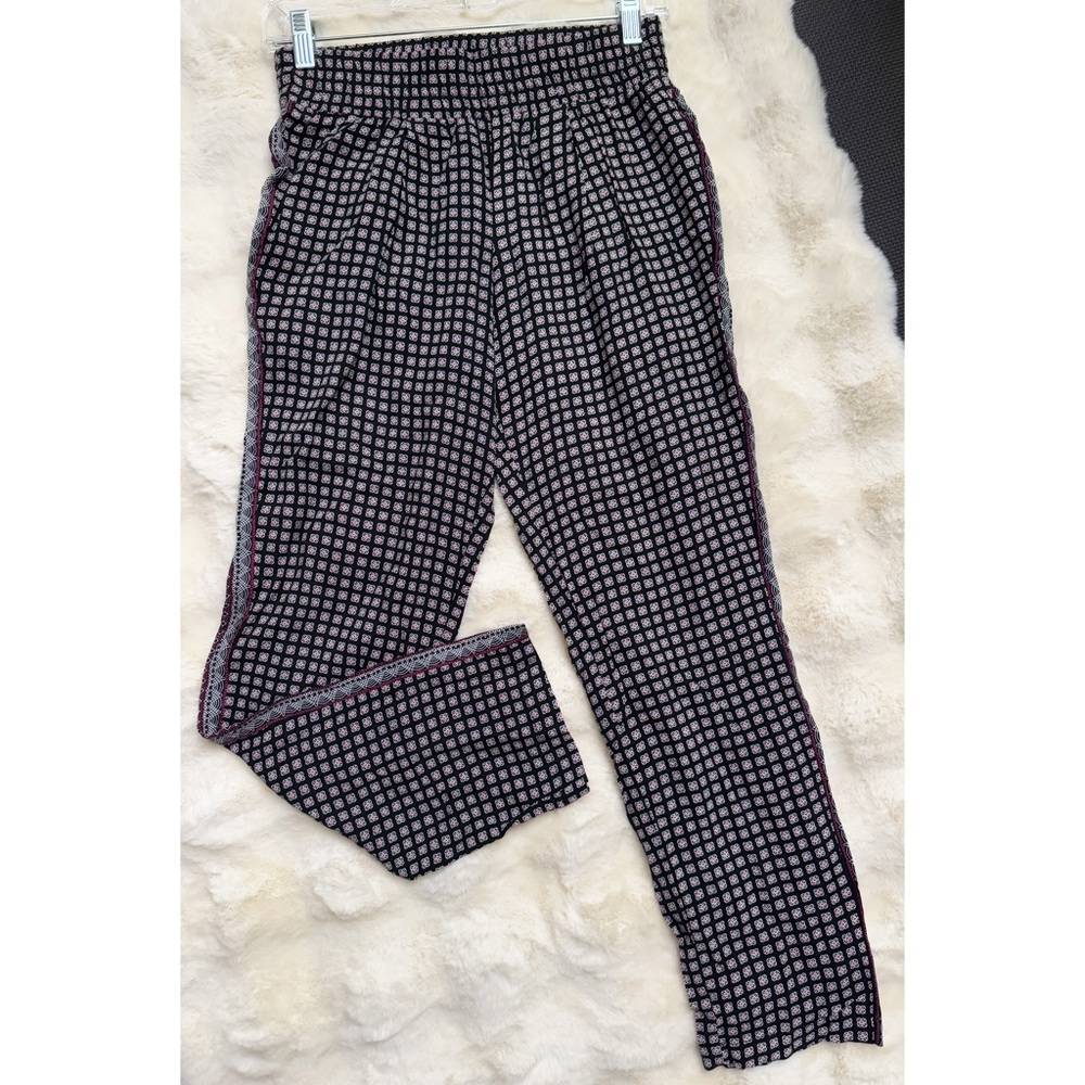 Chic Black and White Checkered Pants